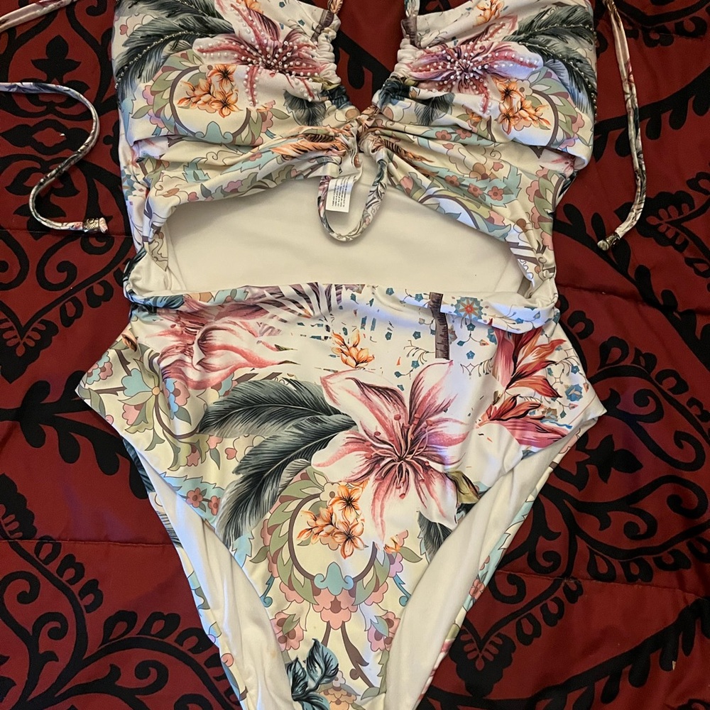 Floral Cutout Swimsuit
